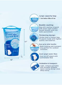 REVEX Reusable Leak proof Ice Bag, 5lb Ice Water for Camping,Hiking, Party, Drop in Cubed Ice,Long Lasting Instant Cooler.1Pack  - Image 4