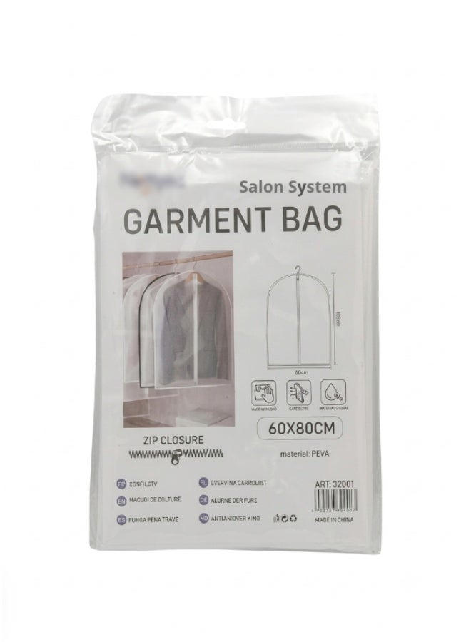 Nettyec Transparent Garment Bag with Zipper, 60 x 80 cm, PEVA
