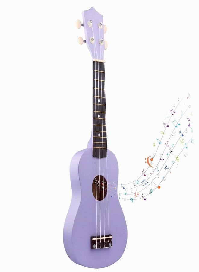 Jakeloo 21 Inch Carbon Fibre Kids Toddler Child Children Acoustic Guitar Ukulele Musical Instruments Ideal for 3-9 Year Old Boys Girls Gifts (Purple) - Image 1