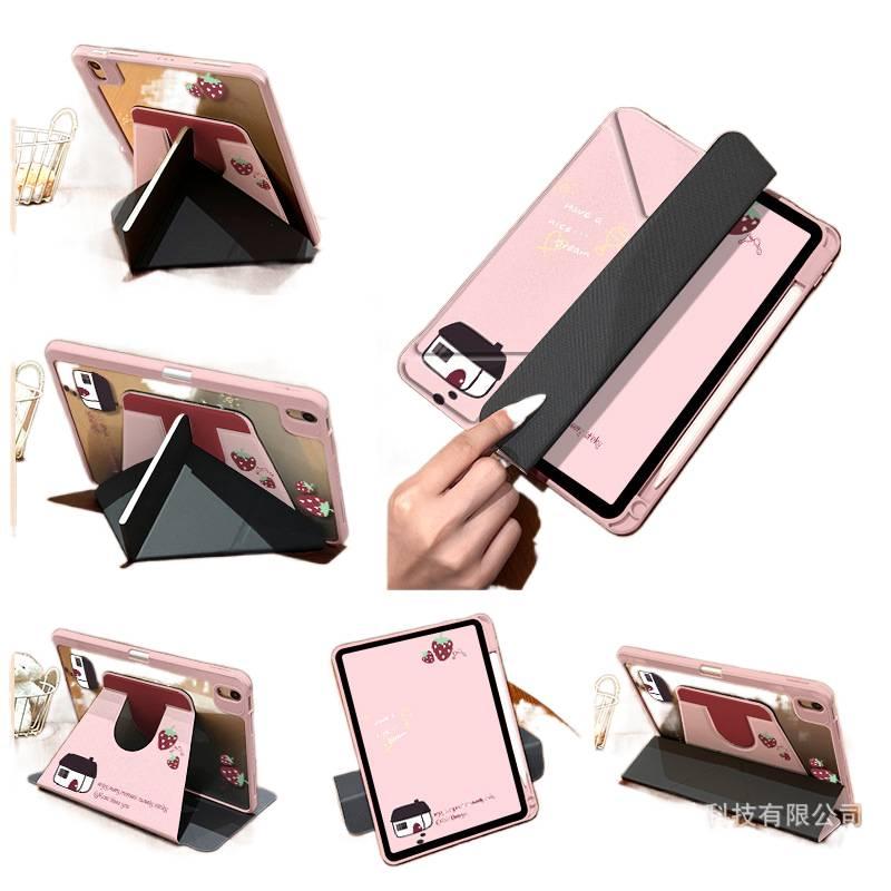 DGG Clear Transparent Clear Back iPad Case for iPad Air with Pencil Holder - Image 4