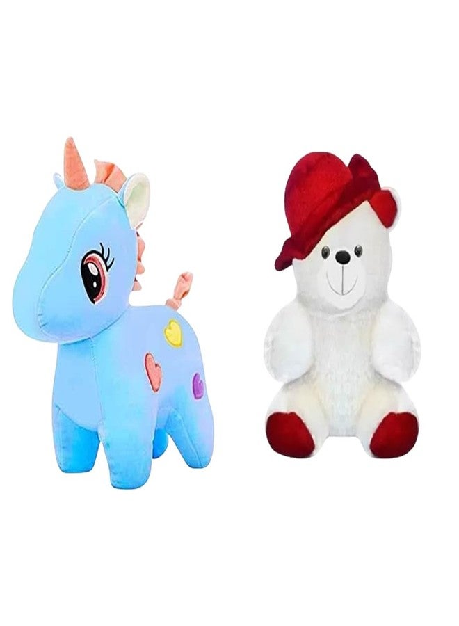 KPN Toy Figure Combo Pack of Unicon & White in red Cap | Mini Character Figurines Set with Bright Colours & Smooth Finish | Playtime Display Set for Home, Desk Decor & Gifting - Image 1