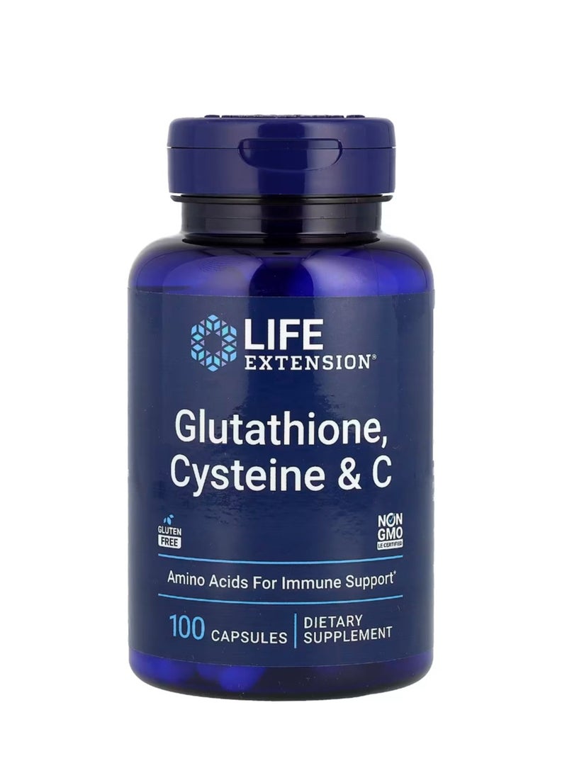 لايف إكستنشن الجلوتاثيون سيستين وسي 100 كبسولة - Image 1