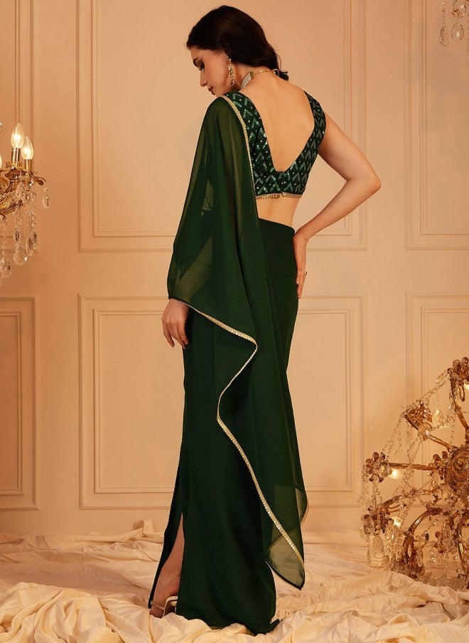 Indo Street طقم نسائي مزين بياقة على شكل حرف  وتنورة - Image 4