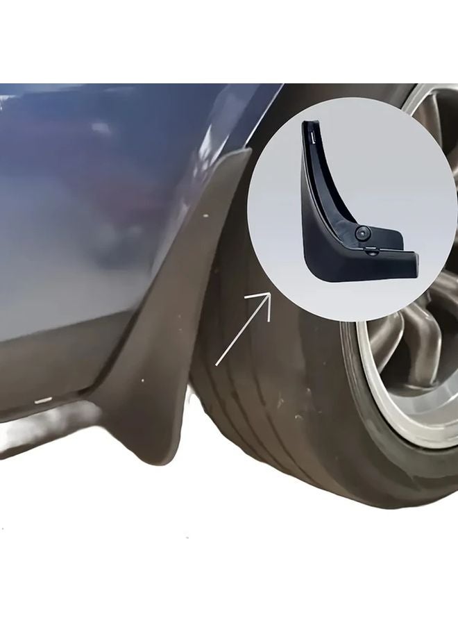 Black PP Mud Flaps Splash Guards Set for Tesla Model 3 2016 2023 - Image 4