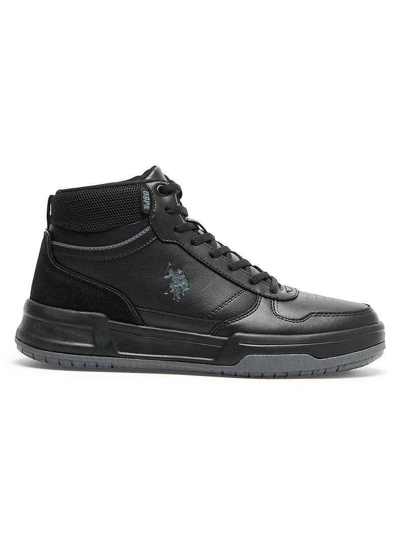 U.S. Polo Assn. Women's Black High-Top Sneakers - Lightweight Sleek All-Black Design with Ankle Support, Comfortable and Stylish Casual Footwear  - Image 1