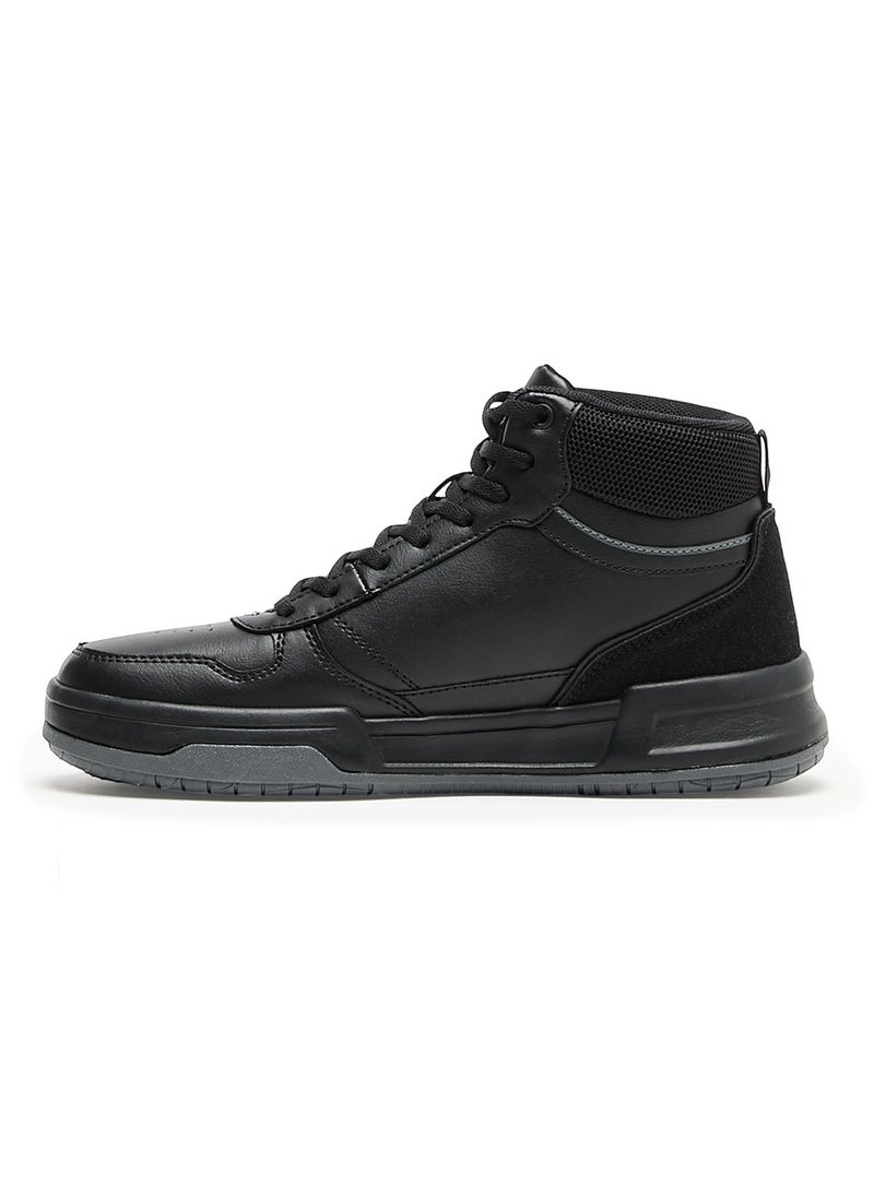 U.S. Polo Assn. Women's Black High-Top Sneakers - Lightweight Sleek All-Black Design with Ankle Support, Comfortable and Stylish Casual Footwear  - Image 2