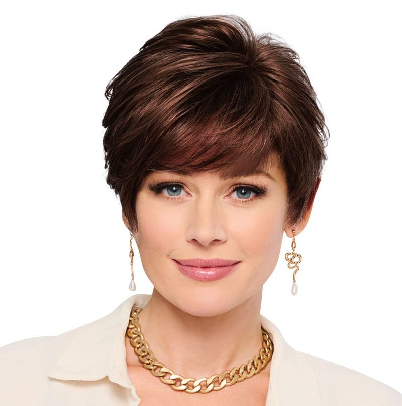 GABOR Lets Lambada Short Wavy Boycut Wig by Hairuwear 2023 Spring Luxury Collection Average Cap GL630 Mahogany
