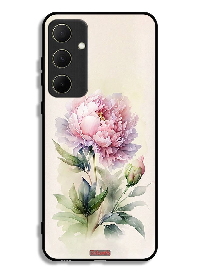 Tolwak Samsung Galaxy A35 5G Protective Case Cover Watercolor Rose Paint Art - Image 1