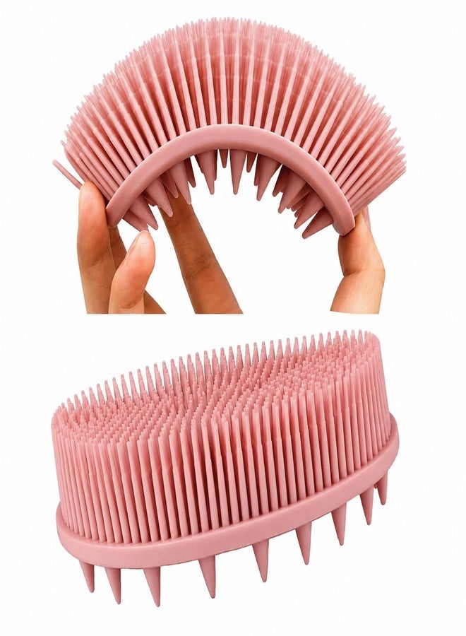 ZOIY Silicone Bath Body Scrubber Brush for Men & Women | Gentle Skin Exfoliator for Shower & Bath | Face & Body Cleansing Brush with Soft Bristles, Rich Lather & Non-Slip Grip Handle (1 Pc) - Image 2