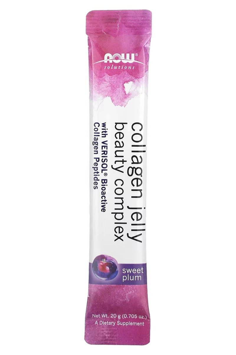 NOW Foods, Solutions, Collagen Jelly Beauty Complex, Sweet Plum, 10 Jelly Sticks, 0.705 oz (20 g) Each - Image 2