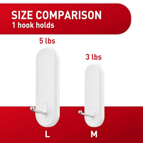 Command Large Wire Hooks, 4 Hooks, 8 Command Strips, Holds up to 5 lb, Damage Free Hanging Wall Hooks with Adhesive Strips, No Tools for Hanging Decorations in Living Spaces - Image 5