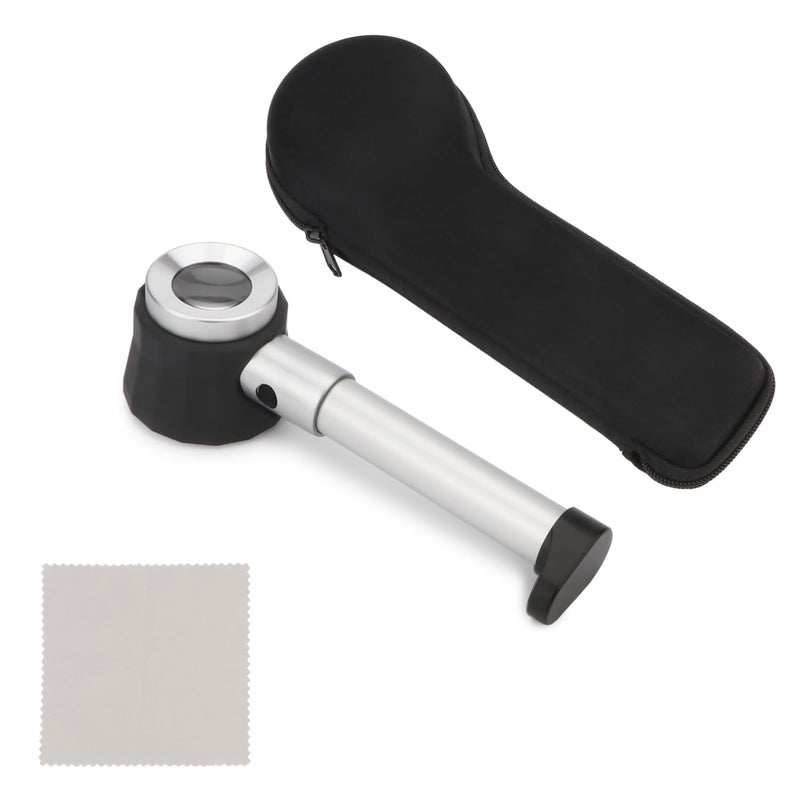 Rongon Jewelers Loupe Magnifiers 10X Magnifying Glass with Light Magnifying Lens with Light Scale and Measure Scale for Jewelry, Seniors Read, Map, Stamps, Macular Degeneration, Inspection - Image 1