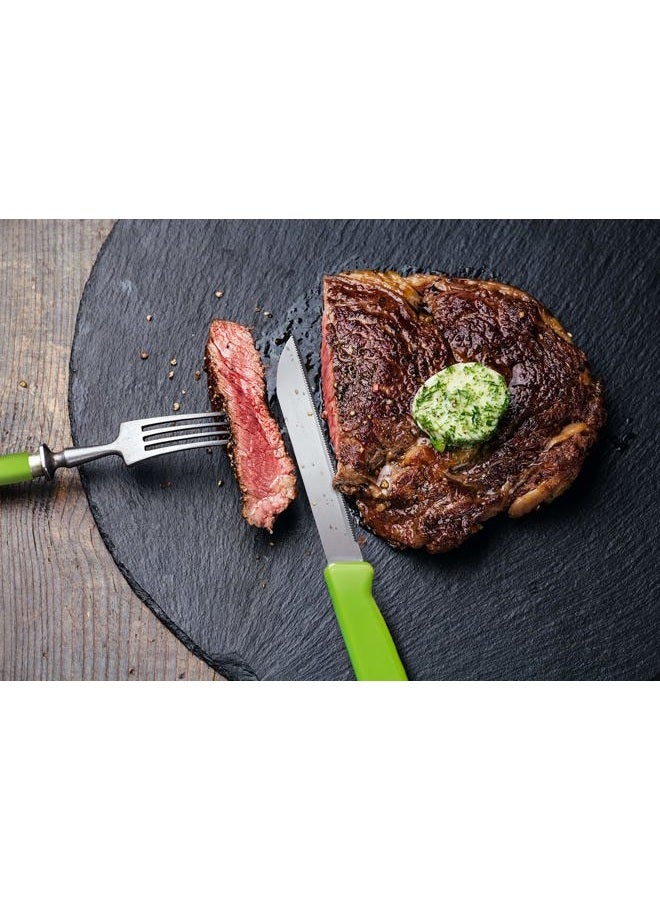 Alfi All-Purpose Knives Aerospace Precision Pointed Tip - Home And Kitchen Supplies - Serrated Steak Knives Set, Made in USA (Ultra Bright Multi-Color, 12 pack) - Image 2