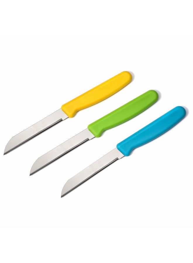 Alfi All-Purpose Knives Aerospace Precision Pointed Tip - Home And Kitchen Supplies - Serrated Steak Knives Set, Made in USA (Ultra Bright Multi-Color, 12 pack) - Image 4