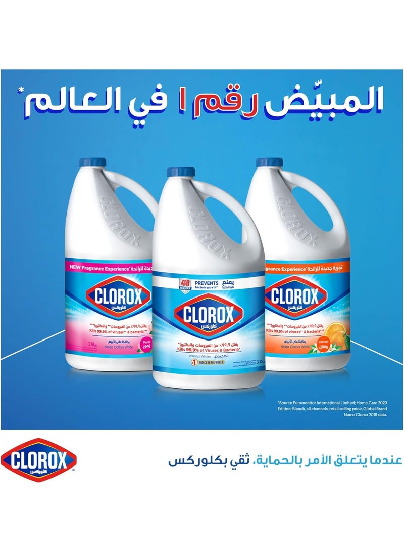 Clorox Liquid Bleach 5.30L Kills 99.9% of Viruses and Bacteria Inhibits Bacterial Growth for 48 Hours Removes Stains - Image 5