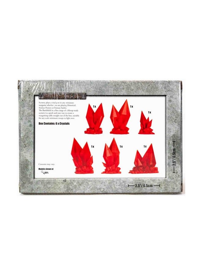 Gale Force Nine Crystals, 30 mm Red Blood Crystals (6 Pack), Fantasy Game Accessory, Adult - Image 2