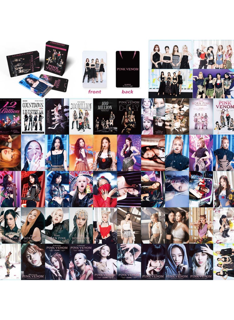NIBEMINENT 55 Pcs Kpop BlackPink Pink Venom Lomo Cards Card For Fans Collection Gifts - Image 1