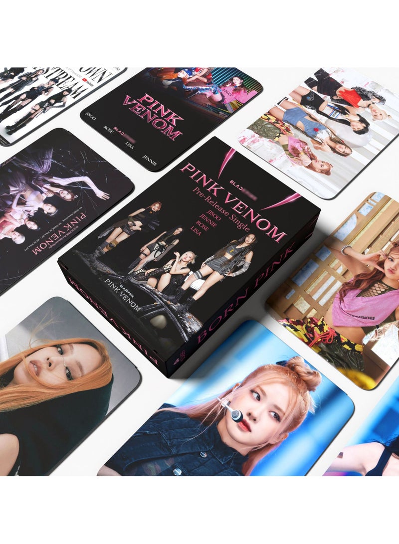 NIBEMINENT 55 Pcs Kpop BlackPink Pink Venom Lomo Cards Card For Fans Collection Gifts - Image 2