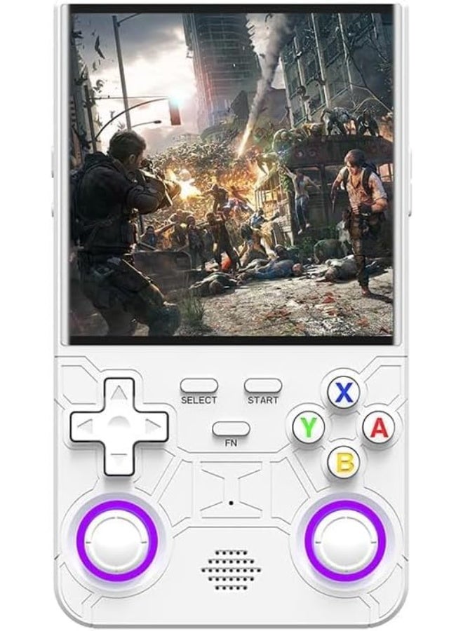 R36 Ultra Retro Handheld Game Console, 64GB 20000+ Games, 4.0 Inch IPS Screen, White - Image 1