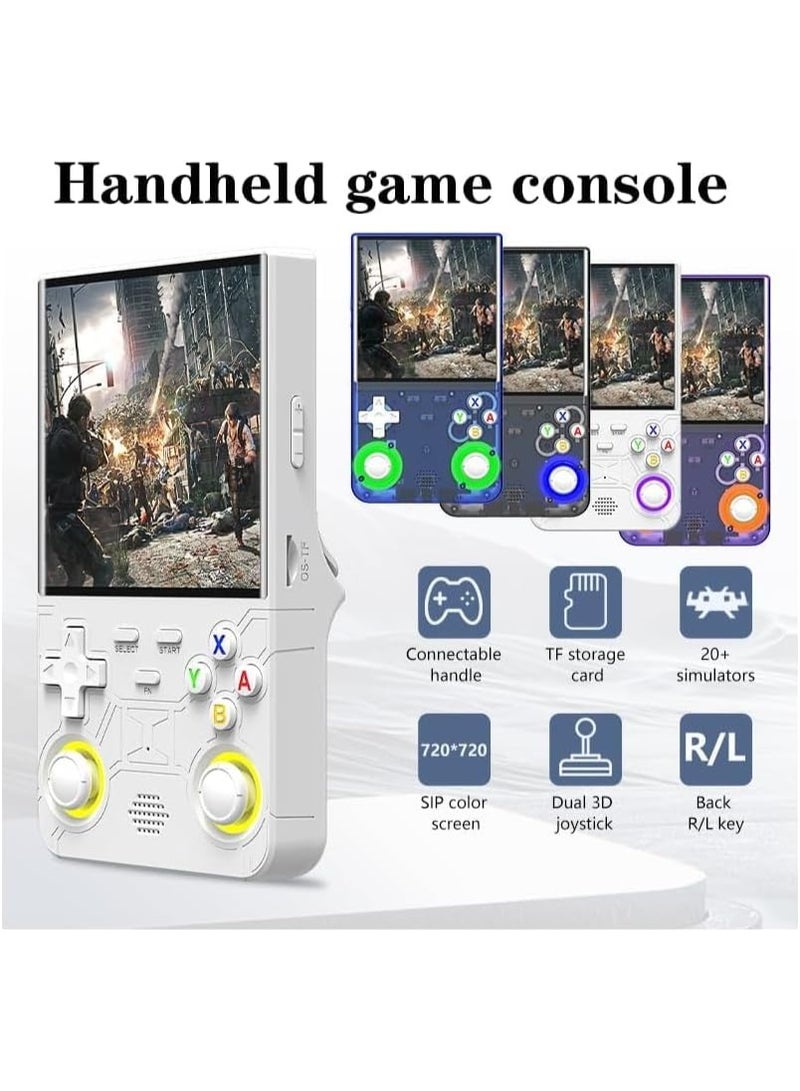 R36 Ultra Retro Handheld Game Console, 64GB 20000+ Games, 4.0 Inch IPS Screen, White - Image 4