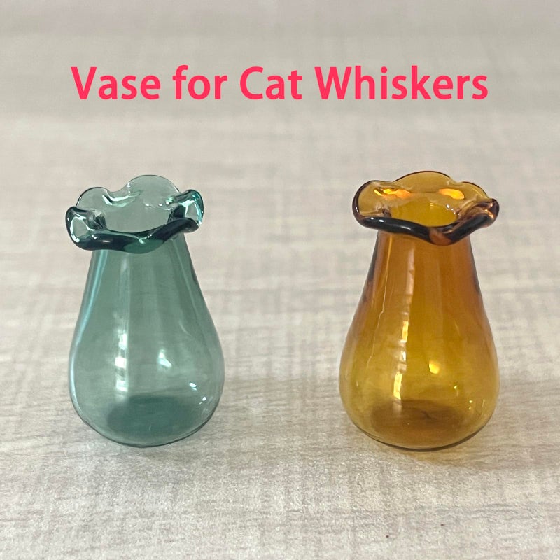 SPANSEE 2 PCS Mini Vase for Cat Whiskers  Cat Whisker Vase  Miniature Vase  Cat Whisker Holder  Tiny Vase for Decor (Green  Yellow) - Image 4