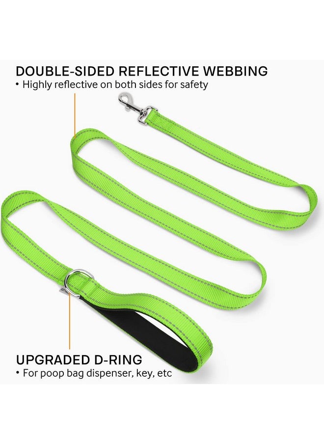 Joytale - Joytale Double-Sided Reflective Dog Leash, 6 FT/5 FT/4 FT, Padded Handle Nylon Dogs Leashes for Small & Medium Dogs Walking, Green, 6FT - Image 1