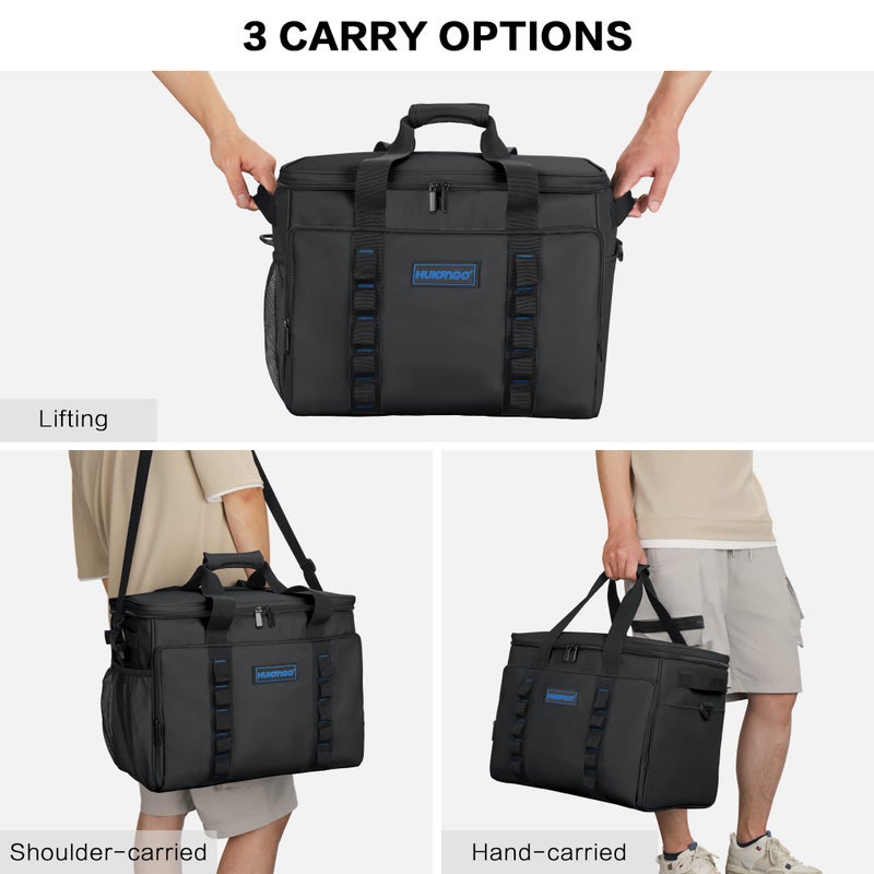 Hulongo 32L Foldable Collapsible Insulated Cooler Bag Soft Sided Cooler for Grocery Shopping, Beach, Camping, Reusable Grocery Bags Shopping Bags Heavy Duty - Image 5