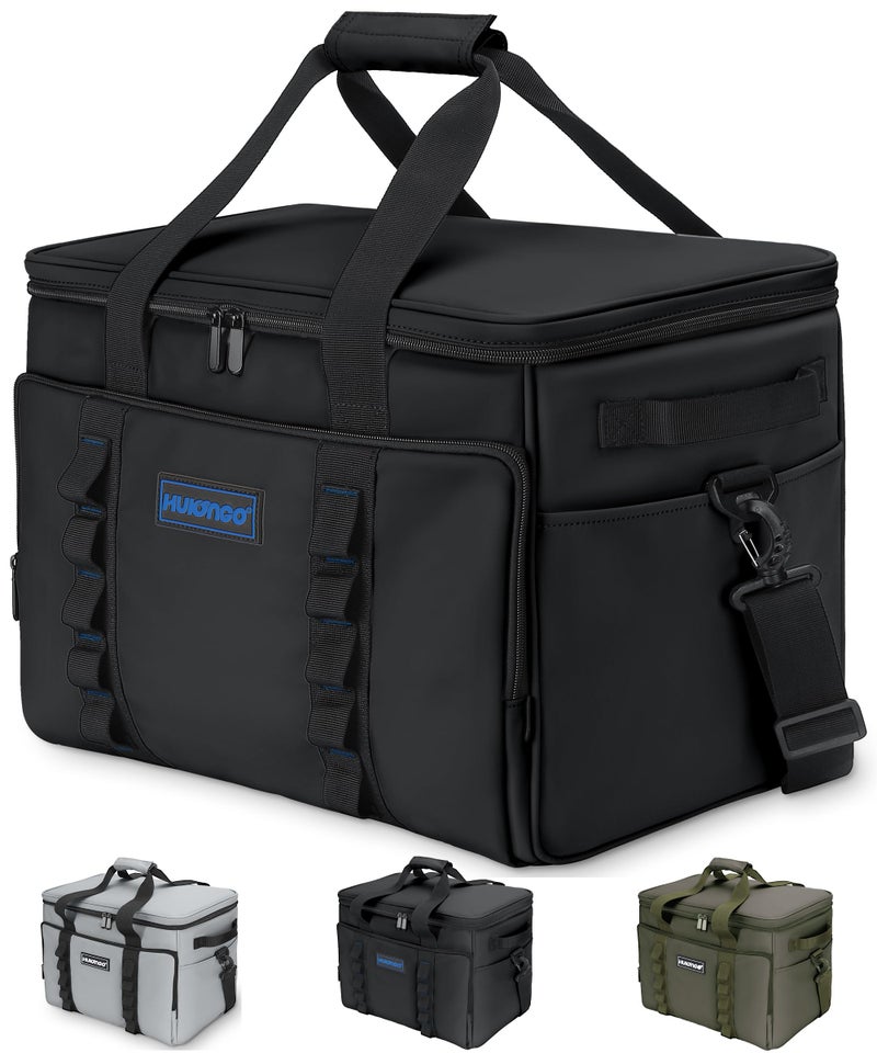 Hulongo 32L Foldable Collapsible Insulated Cooler Bag Soft Sided Cooler for Grocery Shopping, Beach, Camping, Reusable Grocery Bags Shopping Bags Heavy Duty - Image 1