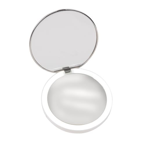 Stylideas StylPro Flip N Charge Power Bank Compact Mirror with LED Light - Handheld Pocket Magnifying Mirror Travel Makeup & Hair Styling - 2 in 1 USB Charger - Mini Portable Mirror for Purse - 1 pc