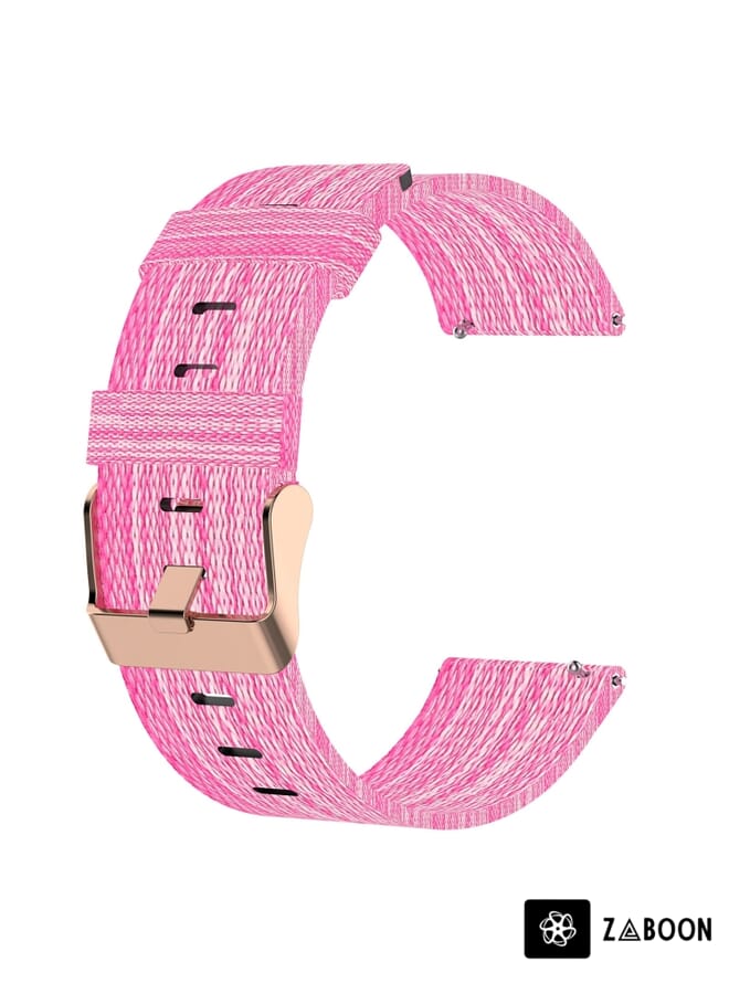 Zaboon Watch Band For Huawei GT2 Pro 22mm Nylon Woven (Pink) - Image 3