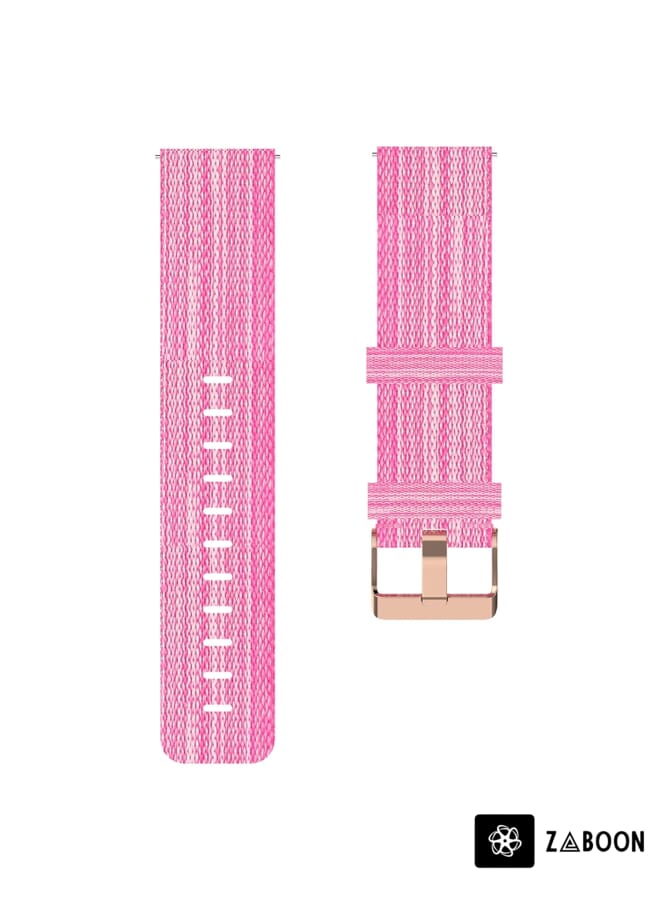 Zaboon Watch Band For Huawei GT2 Pro 22mm Nylon Woven (Pink) - Image 2