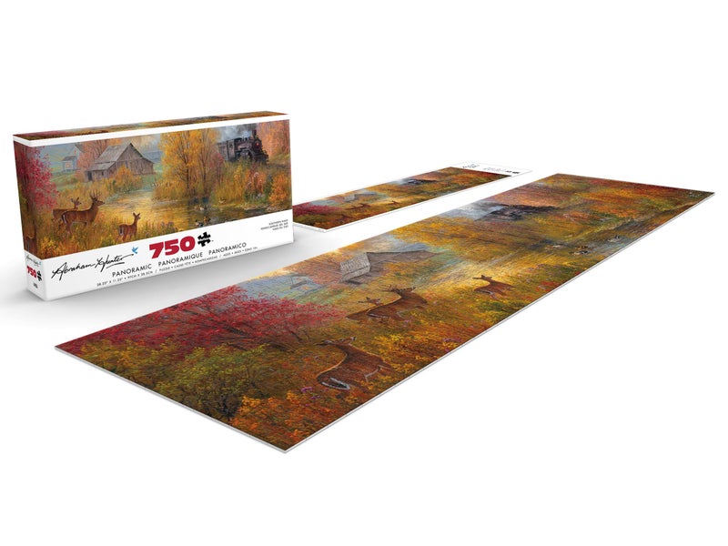 Buffalo Games â€“ Southern Rails - Abraham Hunter - 750 Piece Fall Panoramic Jigsaw Puzzle â€“ Scenic Autumn Landscape Artwork for Adults â€“ Precision-Cut Pieces, Beautiful Seasonal Artwork - Image 3