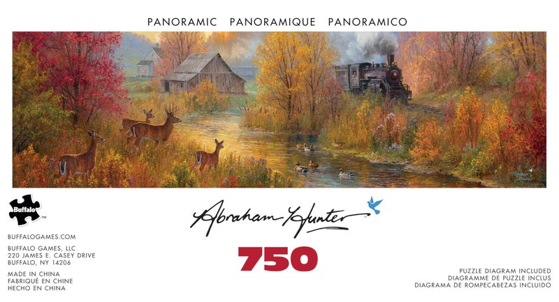 Buffalo Games â€“ Southern Rails - Abraham Hunter - 750 Piece Fall Panoramic Jigsaw Puzzle â€“ Scenic Autumn Landscape Artwork for Adults â€“ Precision-Cut Pieces, Beautiful Seasonal Artwork - Image 5