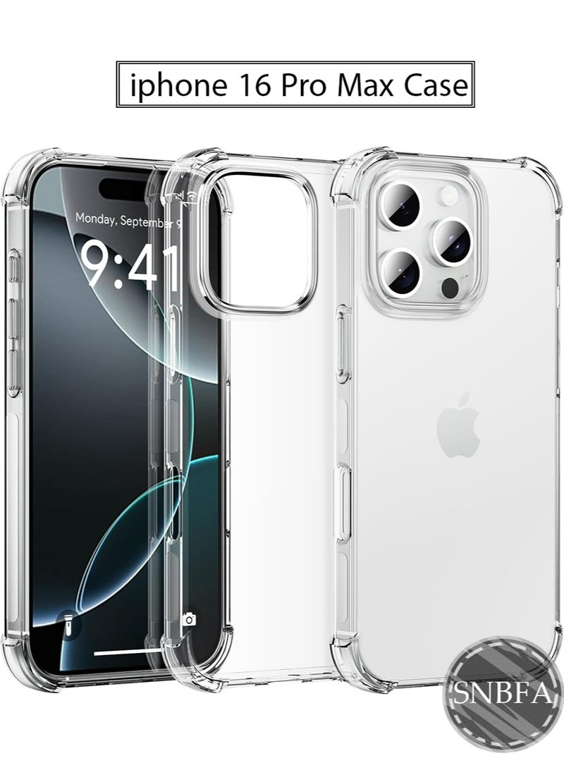 SNBFA Clear Protective Case Cover for iphone 16 Pro Max - Image 1