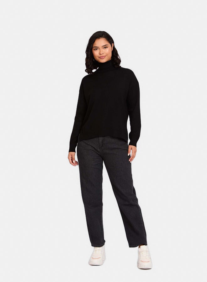Premoda Women Pullover High Neck Black