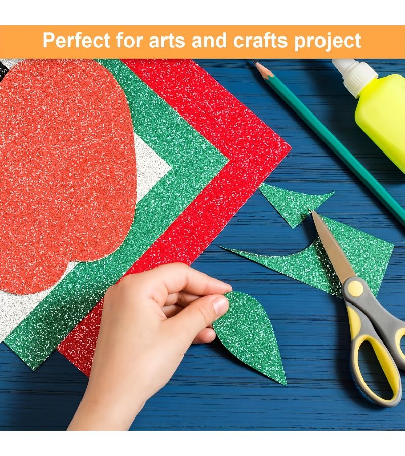 Glitter Paper Mix Colors For DIY Crafts Scrapbooking Christmas And Party Decorations - Image 3