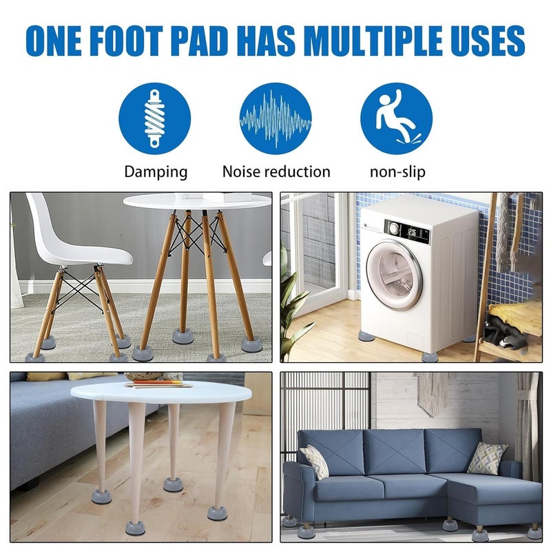 Anti Vibration Pads for Washing Machine, Noise Reducing and Anti Slip Washing Machine Anti Vibration Pads, for All Washing and Dryer Machine - 8 Pcs - Image 4
