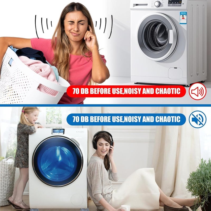 Anti Vibration Pads for Washing Machine, Noise Reducing and Anti Slip Washing Machine Anti Vibration Pads, for All Washing and Dryer Machine - 8 Pcs - Image 5