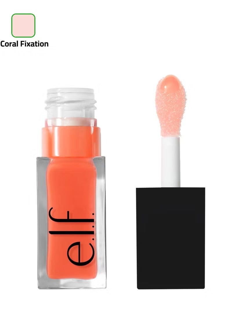 زيت الشفاه جلو ريفايفر، زيت شفاه مغذي وملون للحصول على لمسة نهائية شديدة اللمعان، غني بزيت الجوجوبا ومثبت المرجان