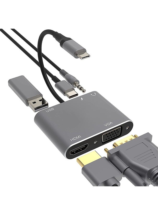 إكس ليفيل خمسة في واحد الناقل التسلسلي العام جيم محور محول متعدد الميناء تجهيز مرئي محول HDMI ، ودعم 4K HDMI - Image 1