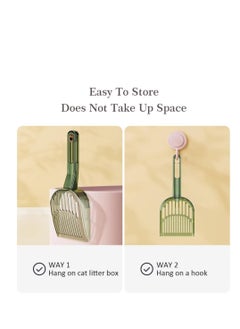 Excefore Cat Litter Scoop, 2 Pcs Portable Cat Litter Scoop with Holes, Fast Sifting Cat Litter Scooper, Cat Litter Cleaning Tools, for Litter Box  - Image 5