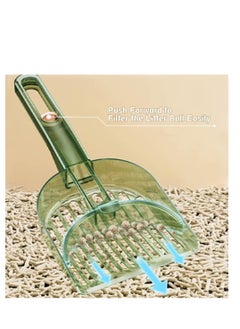 Excefore Cat Litter Scoop, 2 Pcs Portable Cat Litter Scoop with Holes, Fast Sifting Cat Litter Scooper, Cat Litter Cleaning Tools, for Litter Box  - Image 3