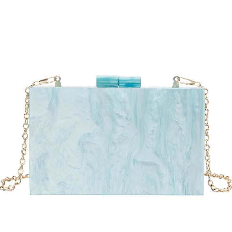 New All-Match Acrylic Sequin Small Square Bag Banquet Dress Bag Celebrity Clutch Bag Wedding Handbag - Image 1