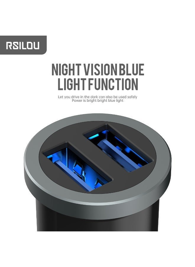 RSILOU- R4501 2-in-1 USB Mobile Car Charger – Dual USB Ports, Fast Charging, Compact & Travel-Friendly - Image 5