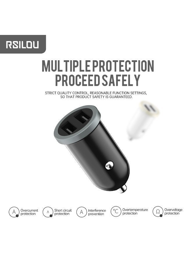 RSILOU- R4501 2-in-1 USB Mobile Car Charger – Dual USB Ports, Fast Charging, Compact & Travel-Friendly - Image 4