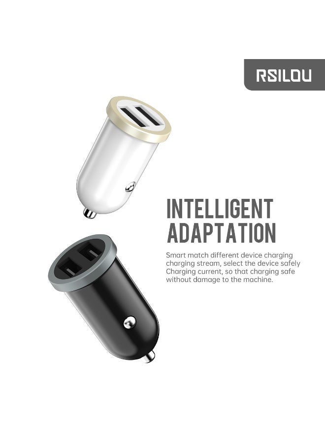 RSILOU- R4501 2-in-1 USB Mobile Car Charger – Dual USB Ports, Fast Charging, Compact & Travel-Friendly - Image 3