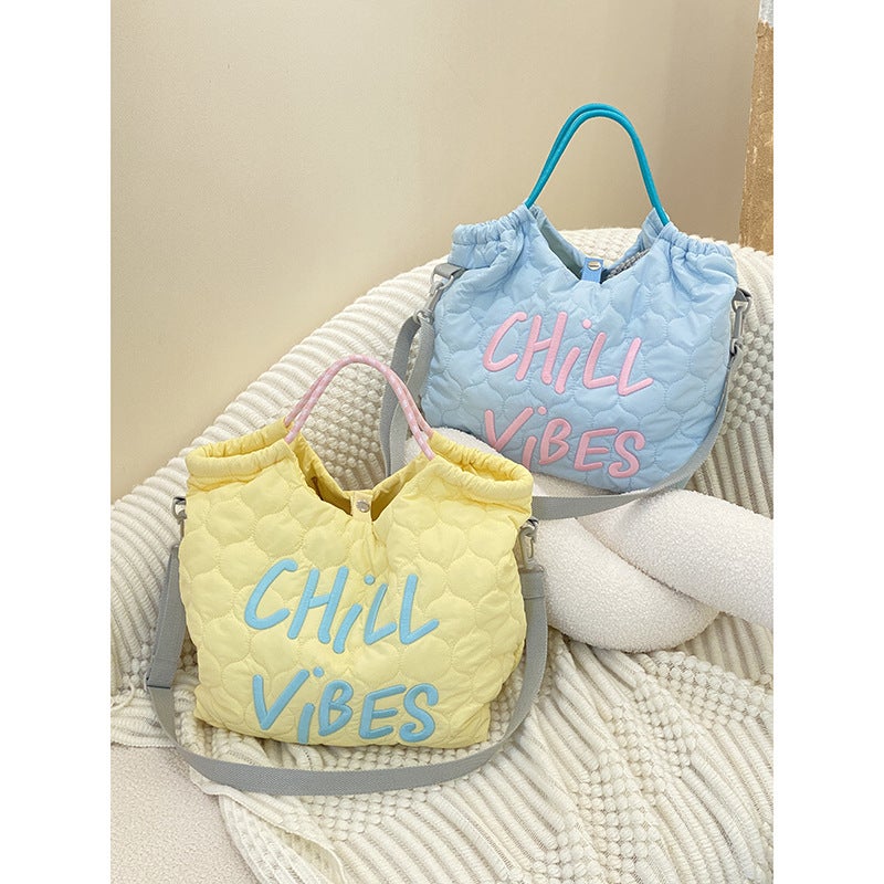 Yeyu/Copyright Commuter Large Capacity Canvas Bag Women'S Tote Bag Embroidered Shoulder Bag Handbag - Image 2