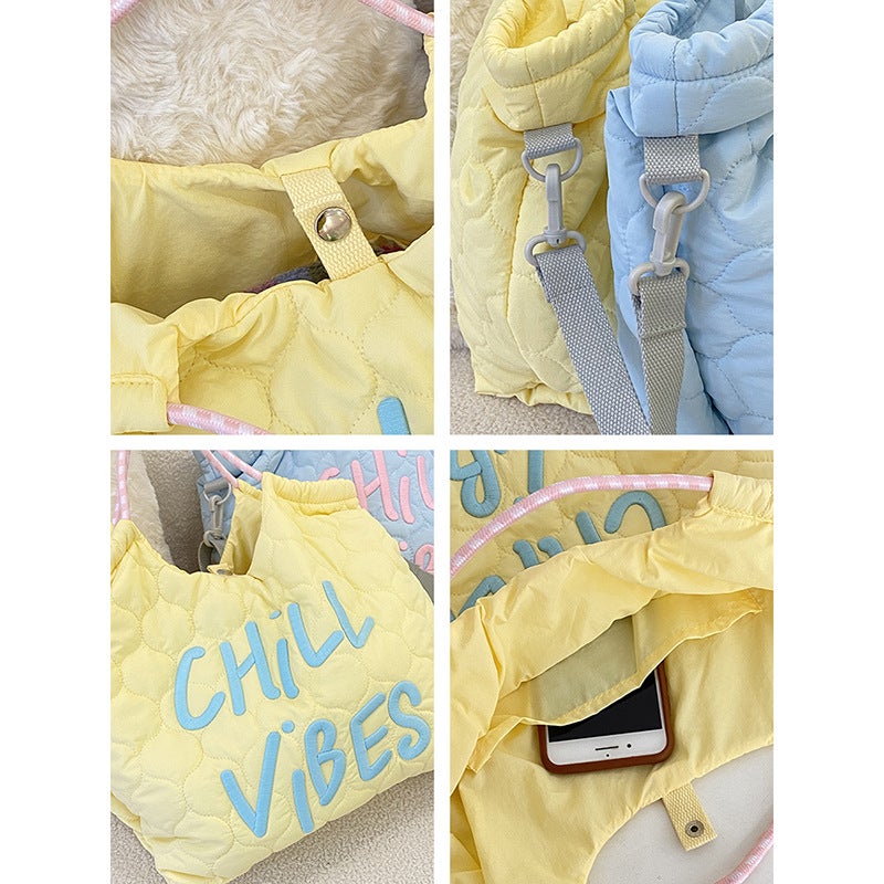 Yeyu/Copyright Commuter Large Capacity Canvas Bag Women'S Tote Bag Embroidered Shoulder Bag Handbag - Image 5