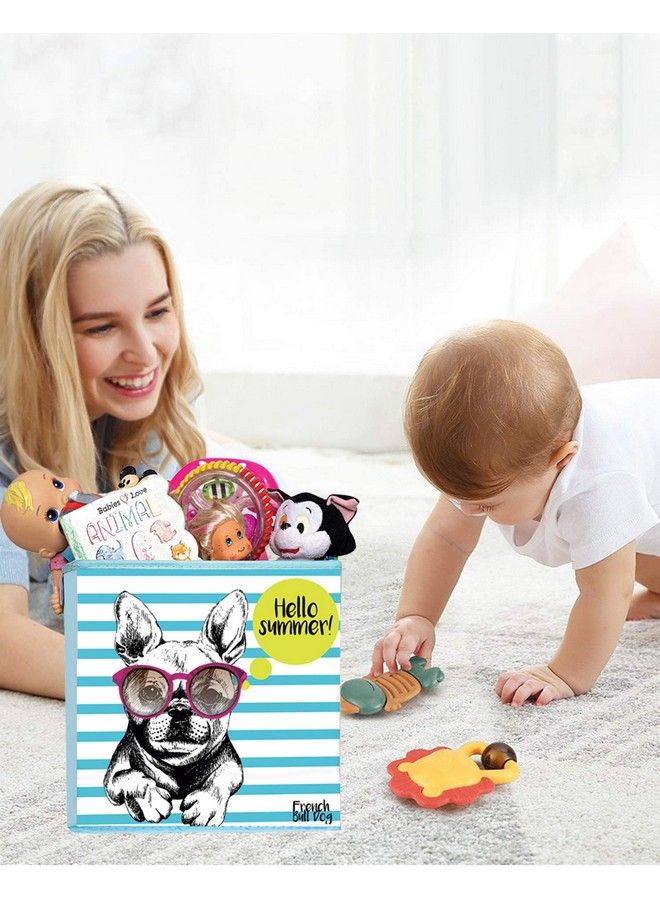 HOUSE OF QUIRK Foldable Fabric Basket Bin Collapsible Storage Cube For Nursery Home Kids And Toddlers (Dog Printed) - Image 3