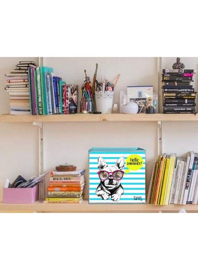 HOUSE OF QUIRK Foldable Fabric Basket Bin Collapsible Storage Cube For Nursery Home Kids And Toddlers (Dog Printed) - Image 4